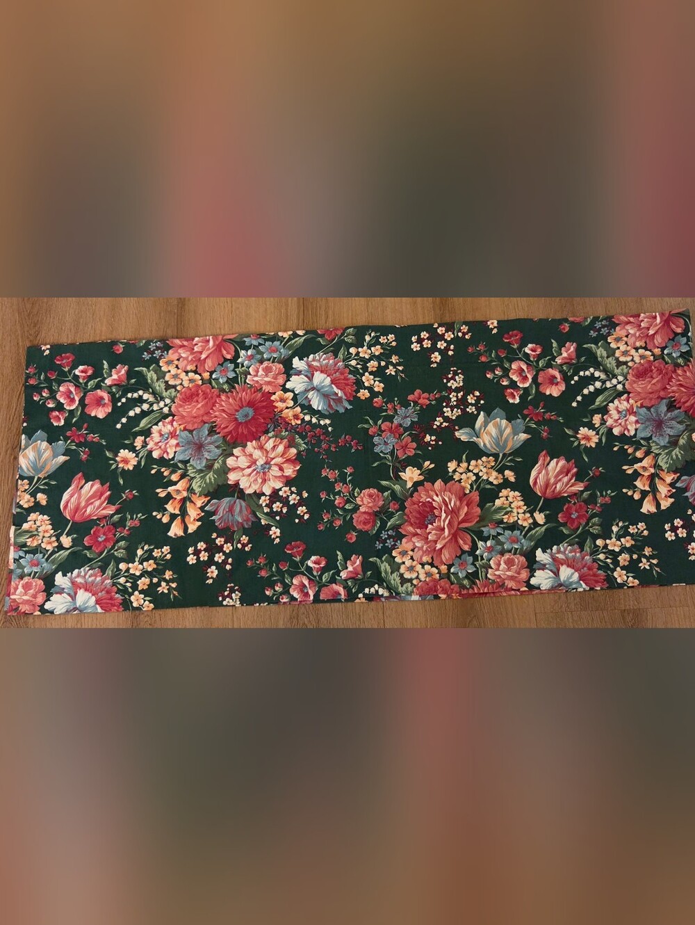 Vintage Croscill Home Floral Valance 88x17 In Cottagcore Shabby Chic